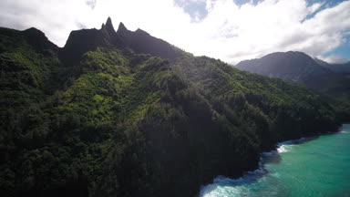 Hava Hawaii Kauai Kalalau Napali sahil Devlet Parkı