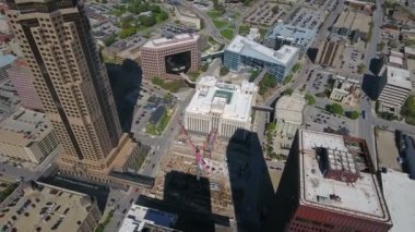 Iowa Des Moines şehrin havadan video