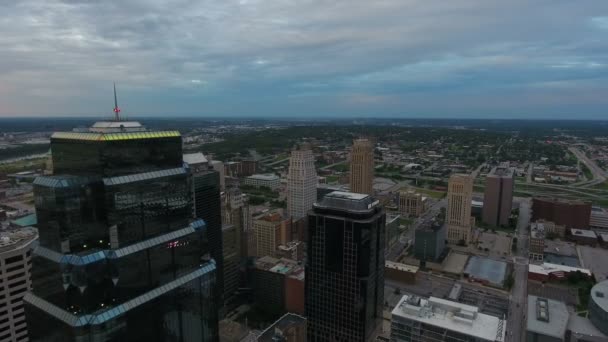 Luchtfoto Van Kansas City Missouri — Stockvideo