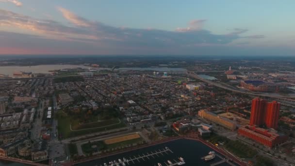Авиационное Видео Балтимора Мэриленде — стоковое видео