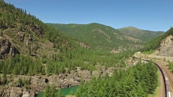 Video Udara Dari Pedesaan Montana Pertanian Gletser Timur — Stok Video