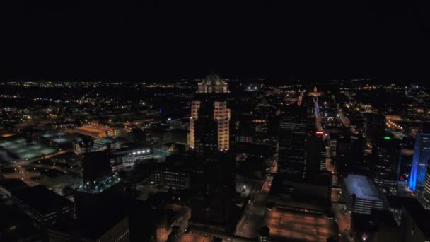 Video Aéreo Ciudad Des Moines Iowa — Vídeo de stock