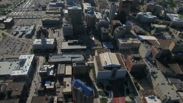 Авиационное Видео Города Мойн Айове — стоковое видео