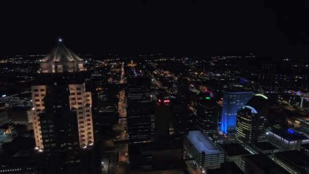 Luchtfoto Video Van Des Moines Stad Iowa — Stockvideo