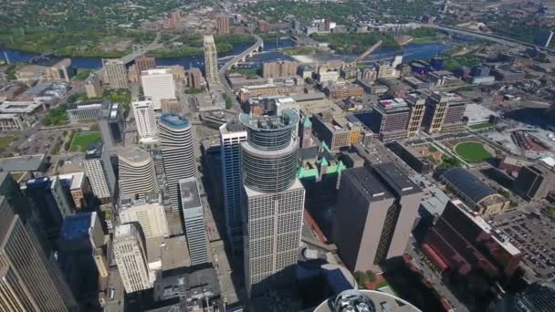 Aerial Video Minneapolis Minnesota — Stockvideo