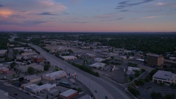 Aerial Idaho Centrala Boise City Solig Dag — Stockvideo