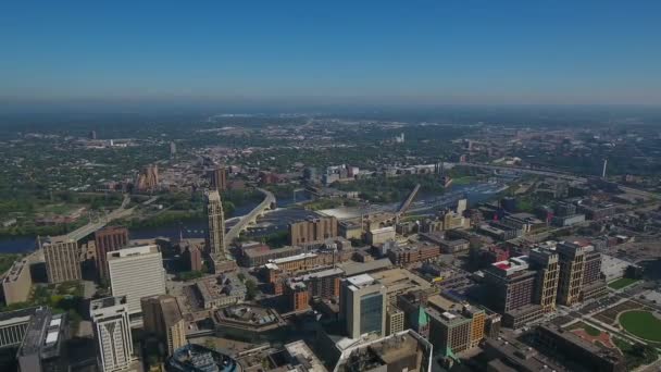 ミネソタ州のミネアポリスの空撮 — ストック動画