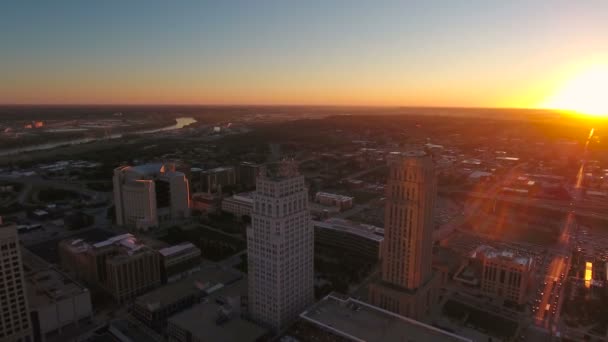 Kansas City Nin Missouri Deki Hava Görüntüleri — Stok video