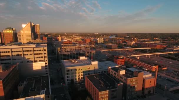 Vídeo Aéreo Cidade Des Moines Iowa — Vídeo de Stock