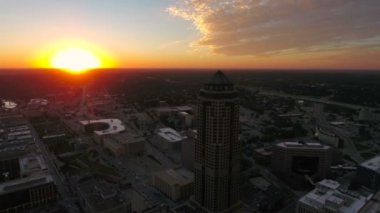 Iowa Des Moines şehrin havadan video