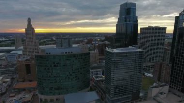 Kansas City 'nin Missouri' deki hava görüntüleri.