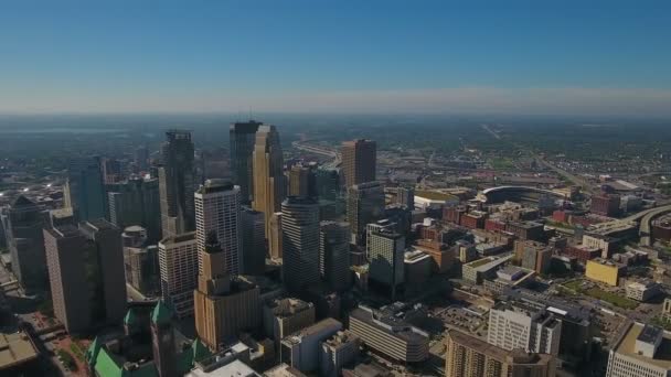 Luchtfoto Video Van Minneapolis Minnesota — Stockvideo