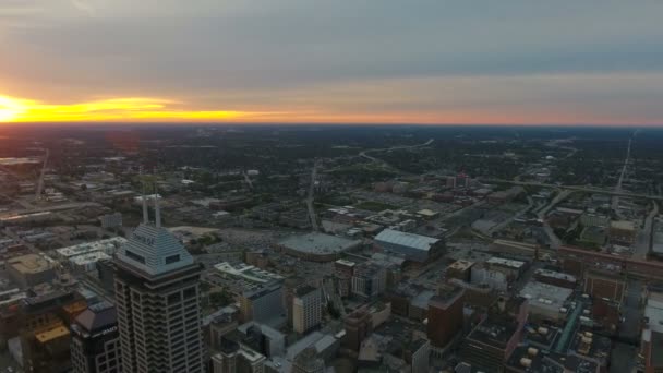 インディアナ州のインディ アナポリスの空撮 — ストック動画