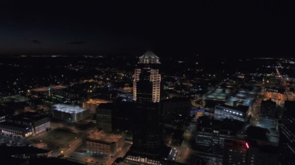 Luchtfoto Video Van Des Moines Stad Iowa — Stockvideo