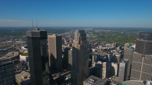 Vídeo Aéreo Minneapolis Minnesota — Vídeo de Stock