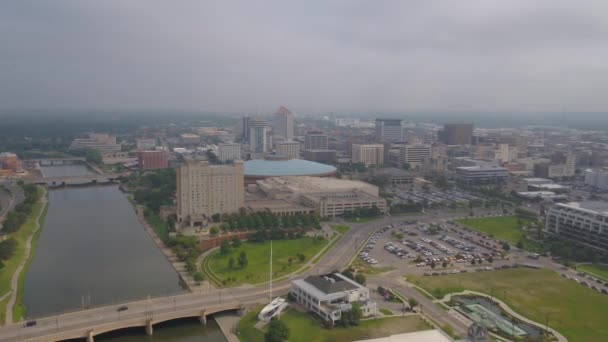 Воздушный Канзас Центре Города — стоковое видео