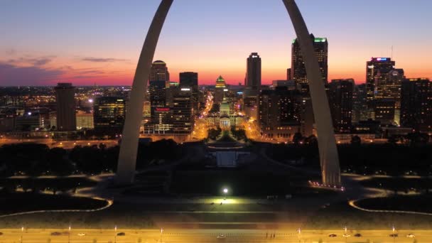 Gün Batımında Louis Şehrin Havadan Video — Stok video