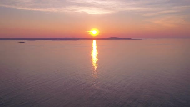 Aerial Maine Acadia National Park Sunrise — Stockvideo