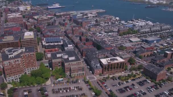 Vídeo Aéreo Del Centro Portland Día Soleado — Vídeos de Stock