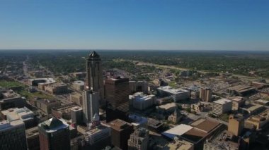 Iowa Des Moines şehrin havadan video