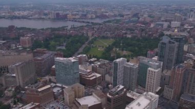 Downtown Boston güneşli bir hava video