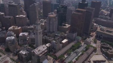 Downtown Boston güneşli bir hava video