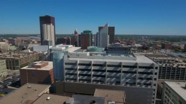 Iowa Des Moines şehrin havadan video