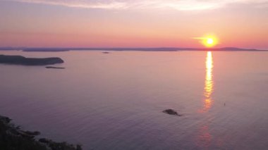 Anteni Maine Acadia Milli Parkı gündoğumu