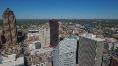 Iowa Des Moines şehrin havadan video