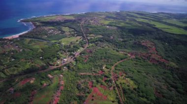 Kauai Anahola Dağları'nın hava Hawaii