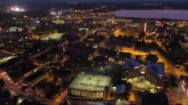 Şehir Portland geceleri hava video