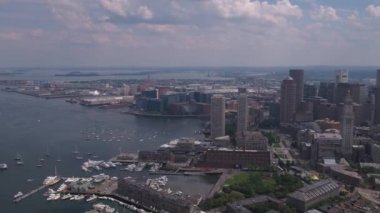 Downtown Boston güneşli bir hava video