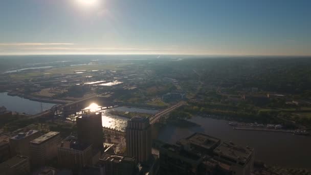 Luchtfoto Video Van Saint Paul Minnesota — Stockvideo