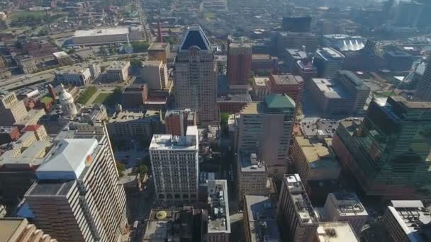 Luchtfoto Video Van Baltimore Maryland — Stockvideo