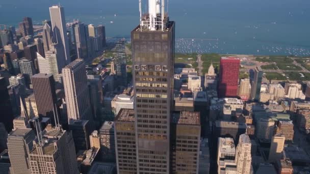 화창한 도심지 시카고의 비디오 — 비디오