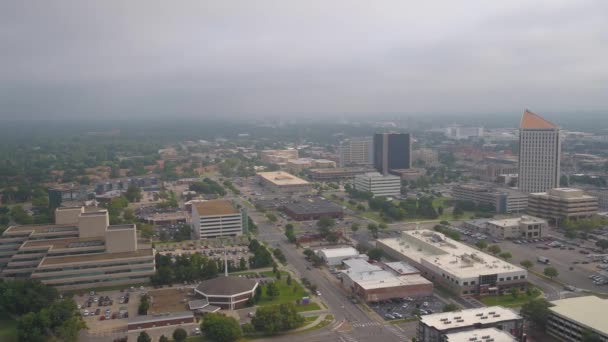 Aerial Κάνσας Στο Κέντρο Της Πόλης Wichita — Αρχείο Βίντεο