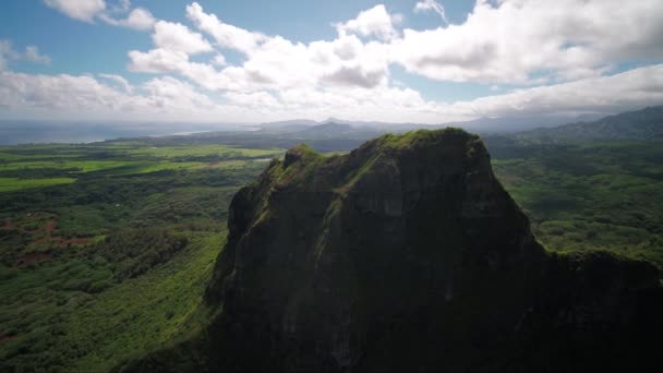 Kauai Anahola Dağları Nın Hava Hawaii — Stok video