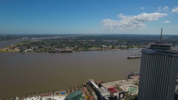 ルイジアナ州ニュー オーリンズの空撮 — ストック動画