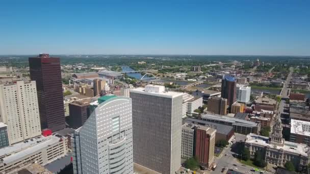 Luftbild Von Des Moines City Iowa — Stockvideo