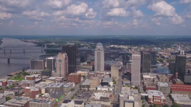 Aerial Kentucky Del Centro Louisville — Vídeos de Stock