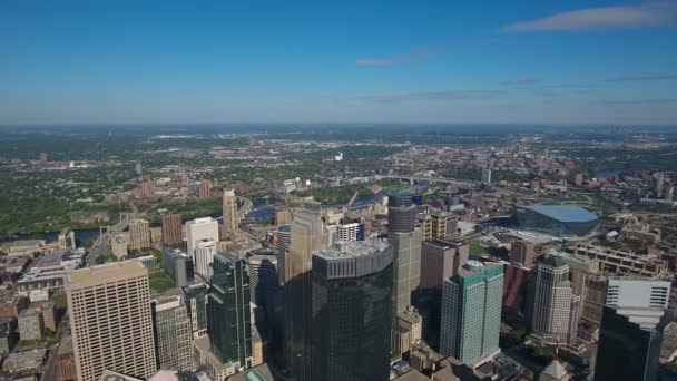 Lotnicze Wideo Minneapolis Stanie Minnesota — Wideo stockowe