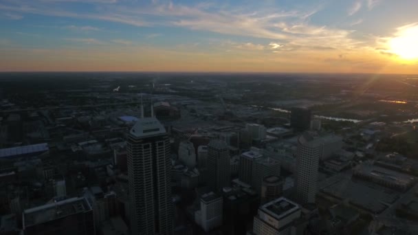インディアナ州のインディ アナポリスの空撮 — ストック動画
