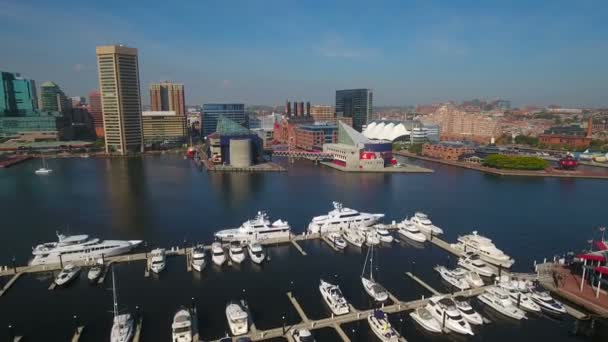 Luchtfoto Video Van Baltimore Maryland — Stockvideo