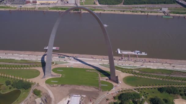 Vídeo Aéreo Centro Louis Dia Ensolarado — Vídeo de Stock