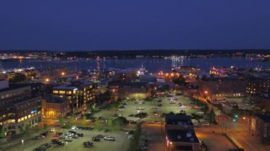 Şehir Portland geceleri hava video