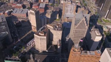 Şehir Detroit güneşli bir hava video.