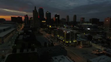 Kansas City 'nin Missouri' deki hava görüntüleri.