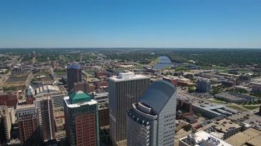 Iowa Des Moines şehrin havadan video