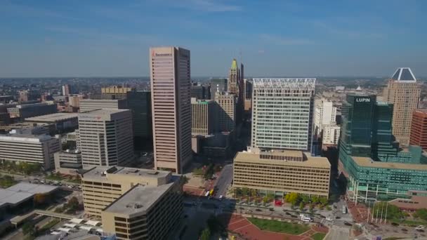 巴尔的摩在马里兰州的空中视频 — 图库视频影像