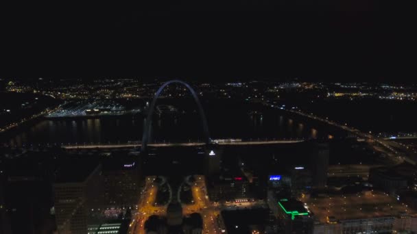 Luchtfoto Video Van Louis Missouri — Stockvideo